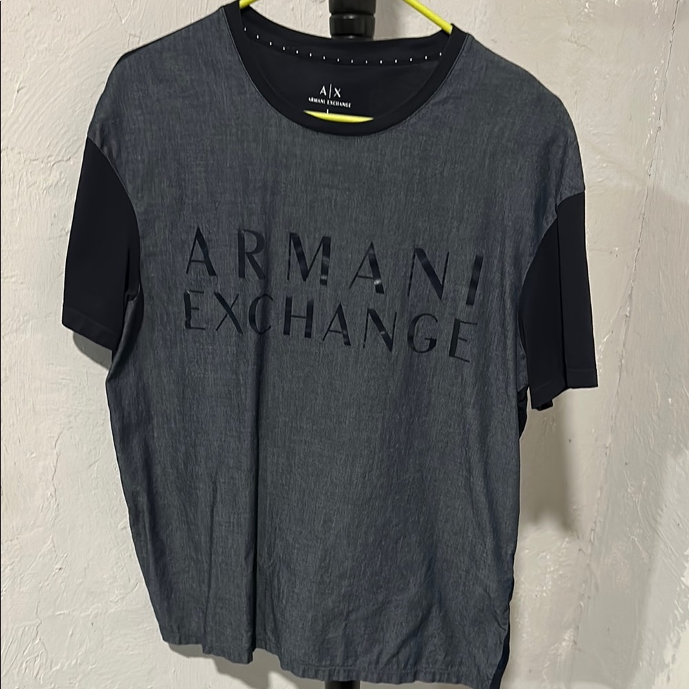 Armani Exchange Men's Blue T-Shirt